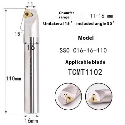 6039 Machining center 15 20 25 30 35 40 45 50 55 60 65 70 75 degree chamfering toolholder TCMT Shandong Denso Pricision Tools Co.,Ltd.